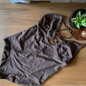 Joe Fresh Brown Women's One Piece Swimsuit